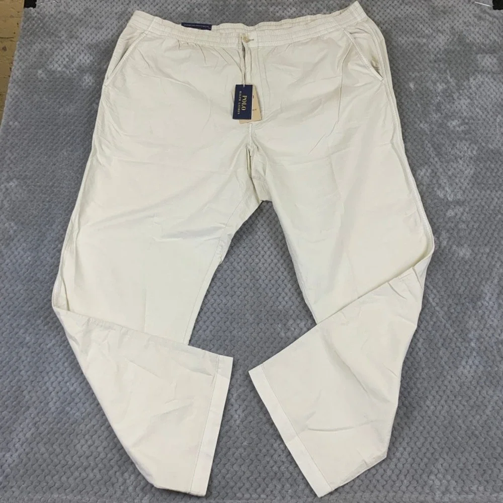 Polo Ralph Lauren Mens 4XLT Classic Fit Natural‎ Cotton Drawstring Pants NEW